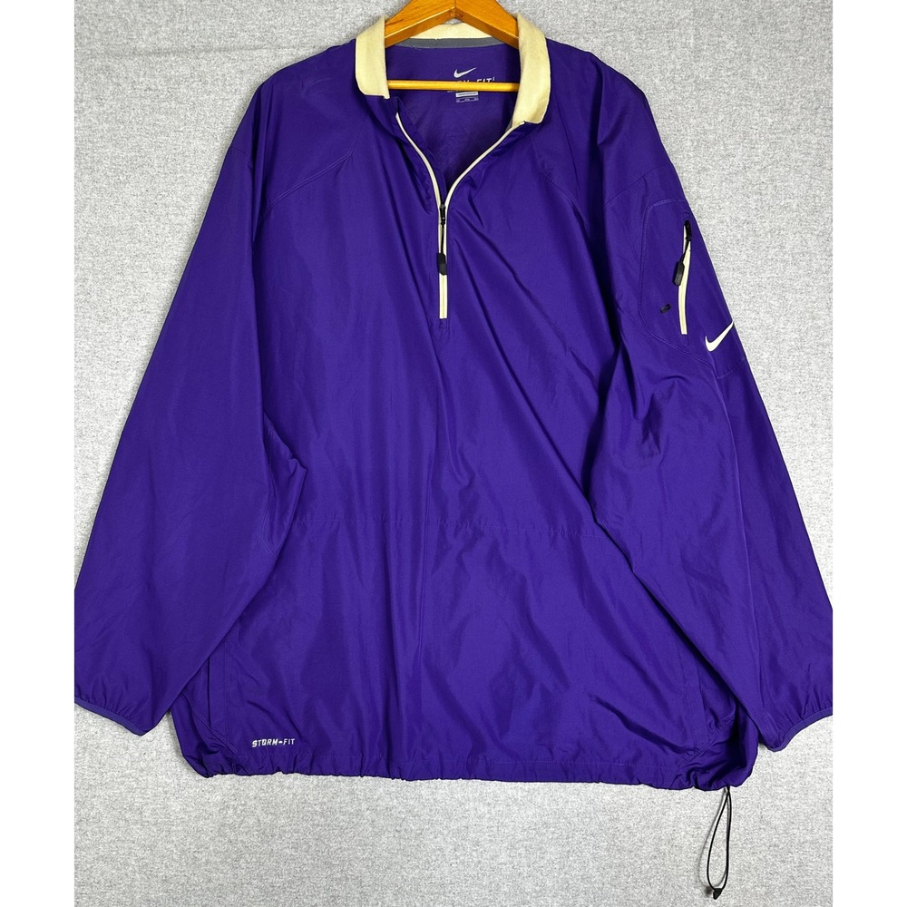 Nike Storm Fit 1/2 Zip Pullover Jacket Mens 4XL Purple Windbreaker